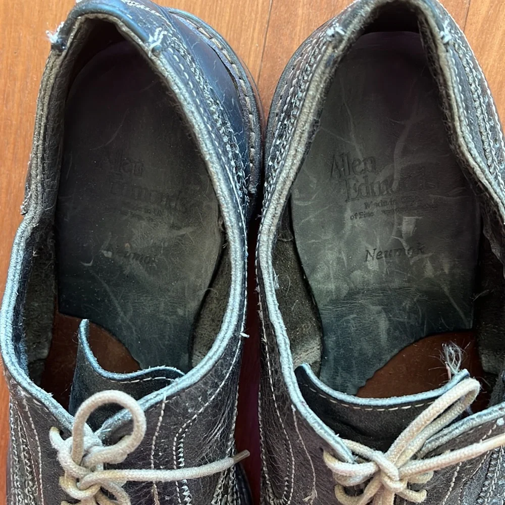 Allen Edmonds Neumok Wingtip Oxford Gray Green - Picture 6 of 6